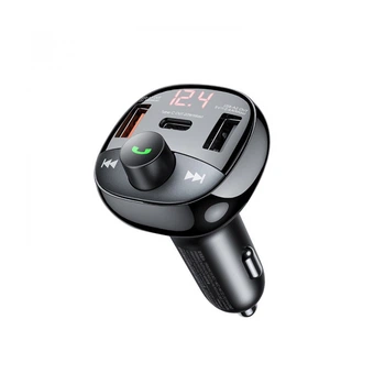 АЗП з FM-модулятором REMAX Lodi Series All-in-One 54.5W PD+QC 2A+1C Fast Car Charge RCC331 Black