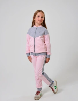 Спортивний костюм (куртка+брюки) для девочки SMIL 117560-1 Розовый р.134