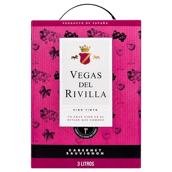 Вино Вегас дел Ривилья Тинто/Vegas del Rivilla Tinto красное сухое, 3 л, 12,5%