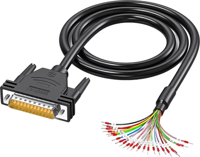 Кабель JUXIN D2524MHS01 DB25 - свободный провод 24 AWG 1 м