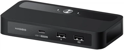KVM-перемикач Haibeisi 2-в-1 2-портовий USB Type-C–HDMI 4K/120 Гц Чорний