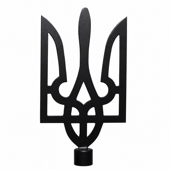 Навершие Тризуб, Черный, 12 x 7,5 см (НК00001-Ч1)