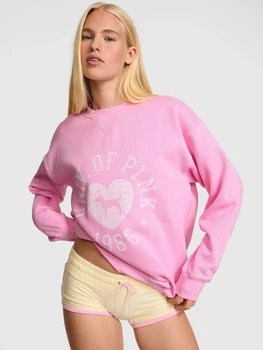 Світшот оверсайз на флісі жіночий Victoria's Secret 5000010132(Pink Lollipop (78FO)) L Рожевий (199294907406)