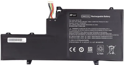 Акумулятор PowerPlant для ноутбуків HP EliteBook X360 (OM03XL) 11.55V 4700mAh (NB461653)
