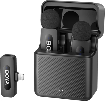 Бездротовий петличний мікрофон Boya BY-V3 Lightning Black