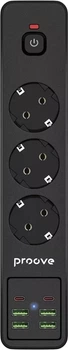 Listwa zasilająca Proove Power Socket P-03 (3 gniazda + 4 USB + 2 Type-C) 2M (39683)