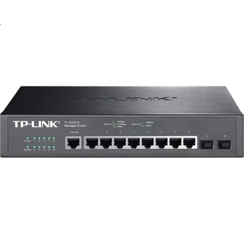 Управляемый коммутатор TP-LINK 8-Port Gigabit + 2 Optical Layer 2, уровень конвергенции сети, корпоративный офисный коммутатор, TL-SG3210