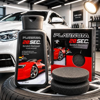 Полироль для кузова автомобиля Platinum от царапин 100ml. со специальной губкой