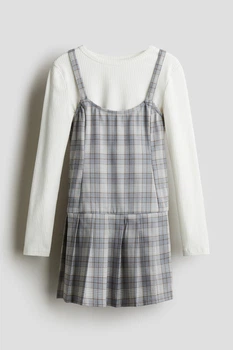 Костюм лонгслив и сарафан для девочки H&M 1242011-002 140 см (9-10 years) Комбинированный