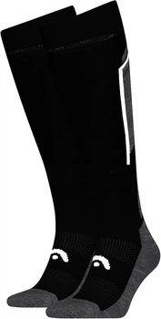 Носки трикотаж высокие набор 2 пары для женщины Head Wool 701234950-ж 35-38 Черный