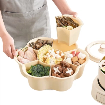 Тарілка для гарніру MAXCOOK, кошик для зливання води, кошик для миття овочів, обертовий гарячий горщик, миска для гарніру, композитна тарілка, пластикова миска, ситечко, кошик для овочів MCWA7871