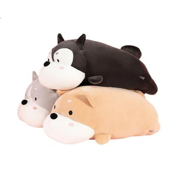 MINISO Велика лежача собака Плюшева іграшка лялька подушка м'яка тварина подарунок на день народження для жінок, колір хакі