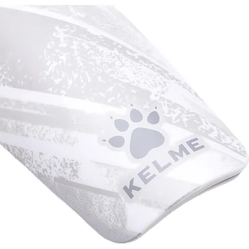 Защитные щитки для голени KELME для футбола, для соревнований и тренировок, с амортизирующими утолщенными вставками, профессиональная защитная экипировка, белые и серые, размер M.