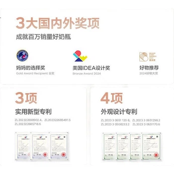 Пляшечка для годування грудьми Babycare Ultrafiltration PPSU Anti-Choke Anti-Spill Anti-Colic для новонароджених з імітацією нахиленої голови 240 мл L соска 6-12 місяців