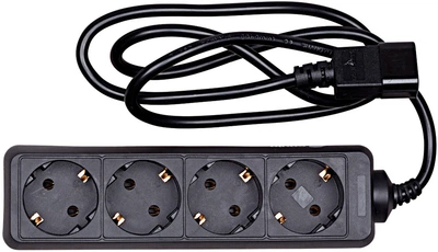 Filtr sieciowy Schrack Technik IEC C14 1.1 m 4 gniazda 10 A Black (Q7533060-A)