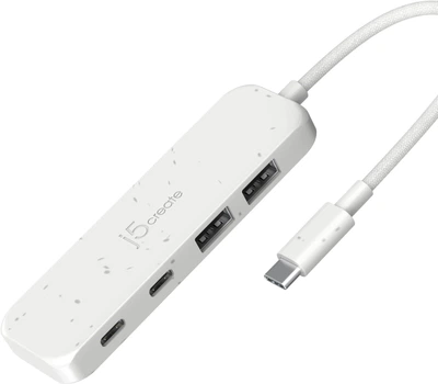 Hub USB J5create JCH342E USB-C 10Gbps to 2 x USB-A/2 x USB-C Pure White (JCH342EW-N)