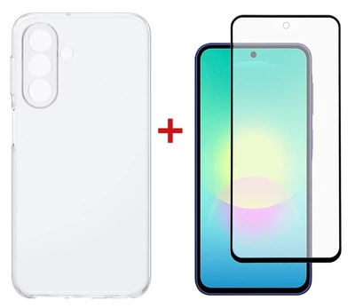 Комплект чехол + защитное стекло для смартфона Samsung Galaxy A27 Dengos TPU Transparent (DG-KM-204)