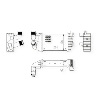 Радиатор интеркулера Opel Astra H, Zafira 1.3-1.9D 04- HART