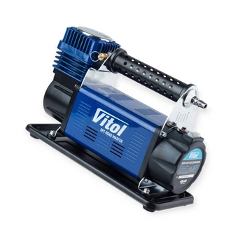 Компрессор vitol 10атм/160л/50а/7м шланг спирал с ман. и дефлятором/клемы/насадки/кейс
