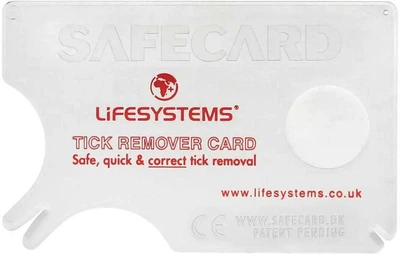 Пінцет Lifesystems Tick Remover Card для видалення кліщів нержавіюча сталь зі збільшувальним склом компактний
