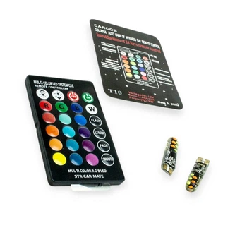 Автолампа светодиодная БЦ 12-5 лазер. RGB 6 SMD(5050) силикон с пультом (cobalt) Megalight