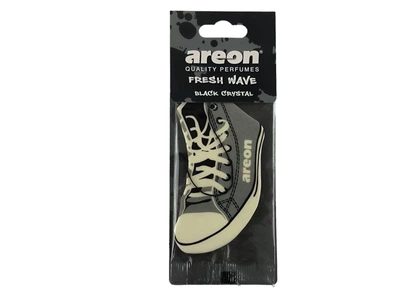 Ароматизатор на зеркало сухой AREON Wave Fresh Лист Кеды Черный кристалл