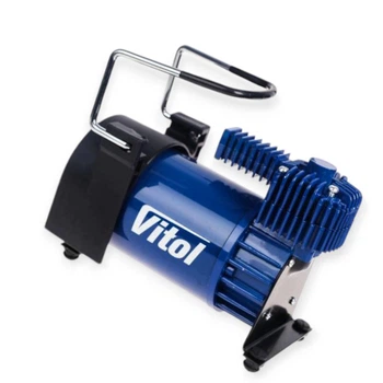 Компрессор vitol 10атм/ 50л/23а/5м шланг спирал с ман. и дефлятором/клемы/сумка