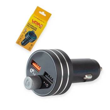 FM модулятор Voin W-3301 USB, MP3, 12-24В, USB зарядка 3,1A, Bluetooth 5.0 VOIN