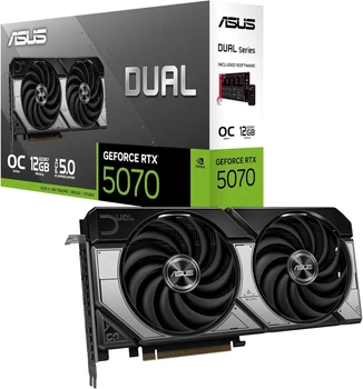 Відеокарта Asus GeForce RTX 5070 Dual OC Edition 12GB GDDR7 (DUAL-RTX5070-O12G) (90YV0M17-M0NA00)