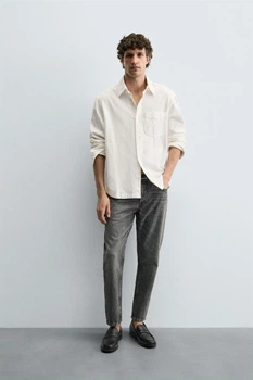 Джинси Zara Slim Cropped Fit сірий 4806/400/802 34