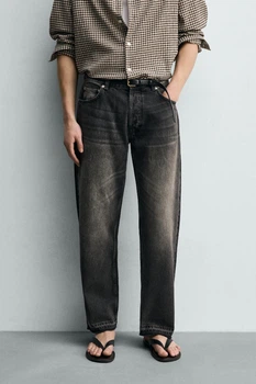Джинси ZARA Straight Fit вугільний чорний 4048/445/822 32