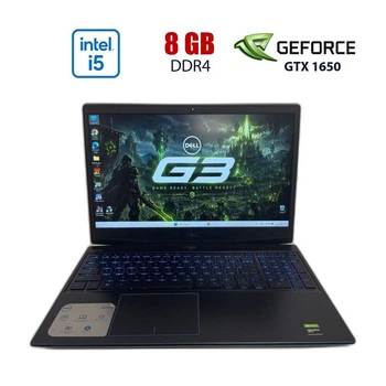 Игровой ноутбук Б-класс Dell G3 3500 / 15.6" (1920x1080) IPS / Intel Core i5-10300H (4 (8) ядер по 2.50 - 4.5 GHz) / 8 GB DDR4 / 256 GB SSD / nVidia GeForce GTX 1650, 4 GB GDDR5, 128-bit / WebCam б/у