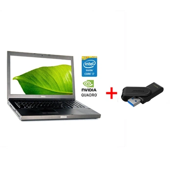 Мобильная рабочая станция Dell Precision M6800 / 17.3" (1920x1080) TN / Intel Core i7-4710MQ (4 (8) ядра по 2.5 - 3.5 GHz) / 16 GB DDR3 / 256 GB SSD / nVidia Quadro K3100M, 4 GB GDDR5, 256-bit / WebCam / DVD-ROM б/у + Подарок Накопитель Kingston 64GB