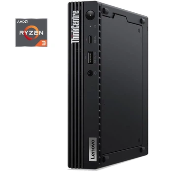 Неттоп Lenovo ThinkCentre M75Q Gen2 USFF / AMD Ryzen 3 Pro 5350GE (4 (8) ядер по 3.6 - 4.2 GHz) / 16 GB DDR4 / 512 GB SSD / AMD RX Vega 6 Graphics б/у