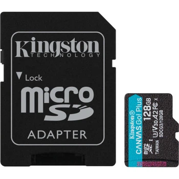 Карта памяти Kingston 128GB microSDXC сlass 10 UHS-I U3 V30 A2 Canvas Go Plus G4