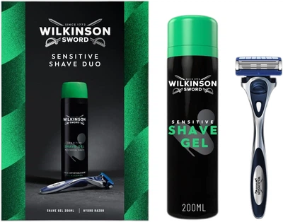 Набір для гоління Wilkinson Sword Hydro 5 Shave Duo Станок для гоління 1 шт + Гель для гоління 200 мл (4027800509966)