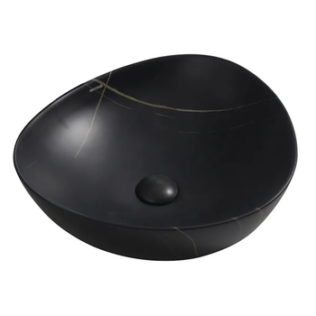 Умывальник накладной Mixxus Premium Wave-0104 460х420 асиметричный, черный матовый (MP6534)