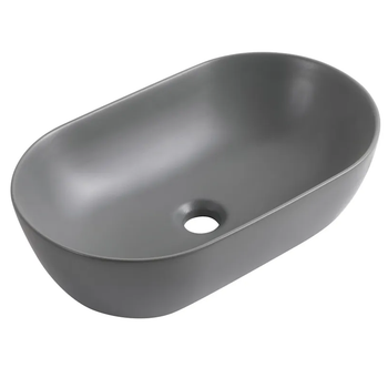 Умывальник накладной Mixxus Premium Ellipse-0109 500х300 овальный, серый матовый (MP6653)