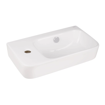 Раковина подвесная Qtap Tern 450х250 в левый угол, белая (QT17115117LWN47327)