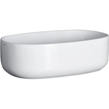 Раковина накладная Nic Design Semplice 600x400 овальная, белая матовая (001377003)