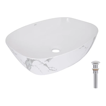 Раковина накладная Qtap Cardinal 500x380 овальная, белая (QTCAR188MR49826)