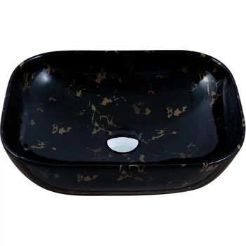 Умывальник накладной Cabo Venus 455x325 прямоугольный, черный матовый (АР000132032)
