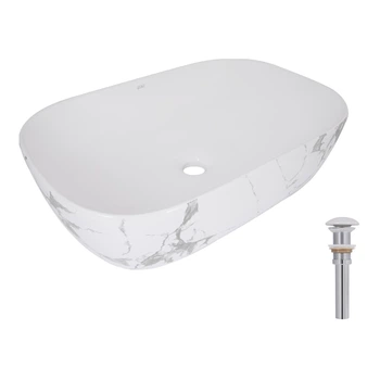 Умывальник накладной Qtap Robin 600x390 прямоугольный, белый (QTROB188MR49788)