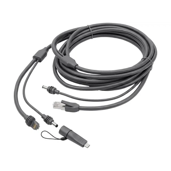 Кабель живлення та передачі даних 2 в 1 DC+Ethernet для Starlink Mini з перехідником Type-C 5м (73-01018)
