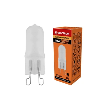 Галогенна лампа ELECTRUM 40Вт 230В G9 2900K Капсула матова (A-HC-0122)