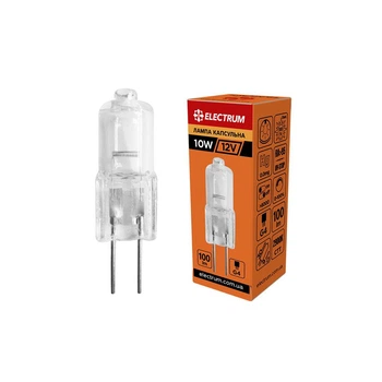 Галогенна лампа ELECTRUM 10Вт 12В G4 2900K Капсула (A-HC-0114)