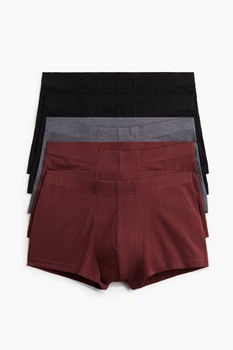 Труси чоловічі Hennes&Mauritz, бордо/сірі/чорні, 5 шт. в упаковці 1129809021-M