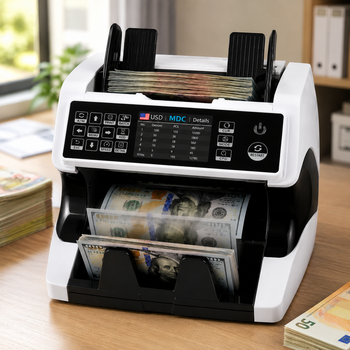 Машина для подсчёта банкнот с UV-детектором, 80 Вт, Model-920, белая