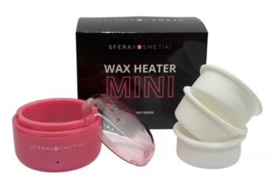 Воскоплав баночний міні Mini Wax Heater рожевий