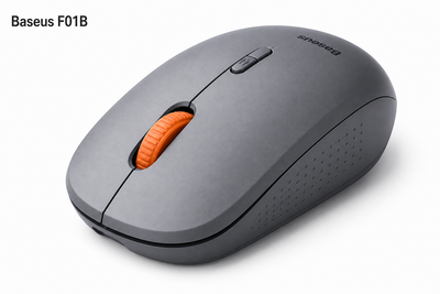 Бездротова мишка Baseus F01B 2.4G 1600 DPI, безшумна, сіра
